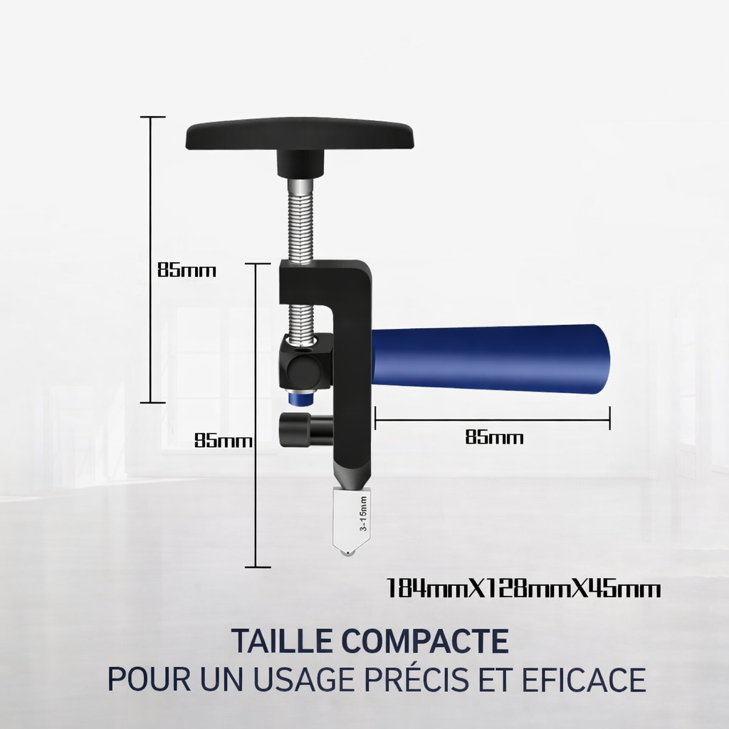 Coupe-Verre & Coupe-Carrelage 2-en-1 Professionnel