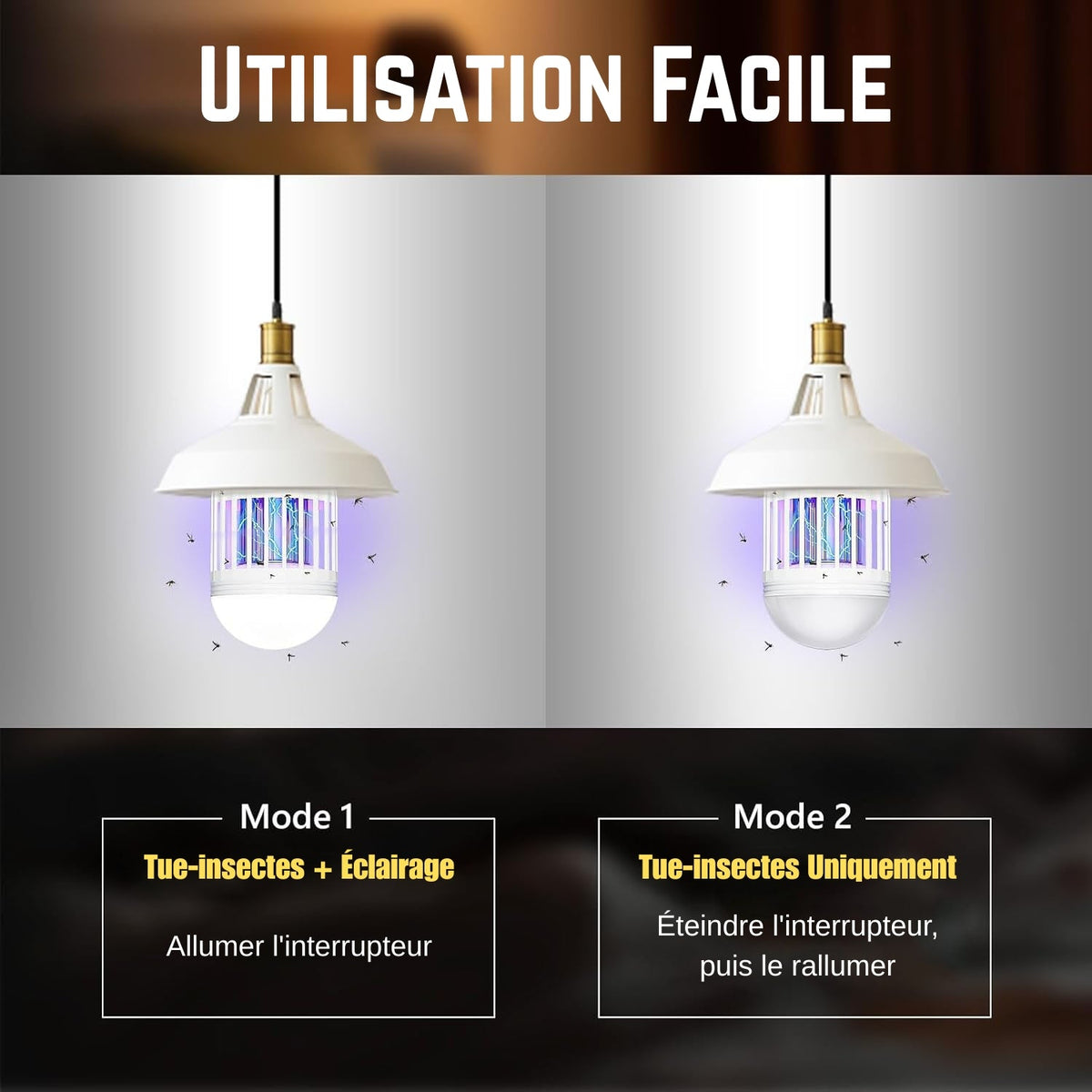 ZeniLight™ - Ampoule LED Intelligente qui Éclaire et Élimine les Moustiques 🦟