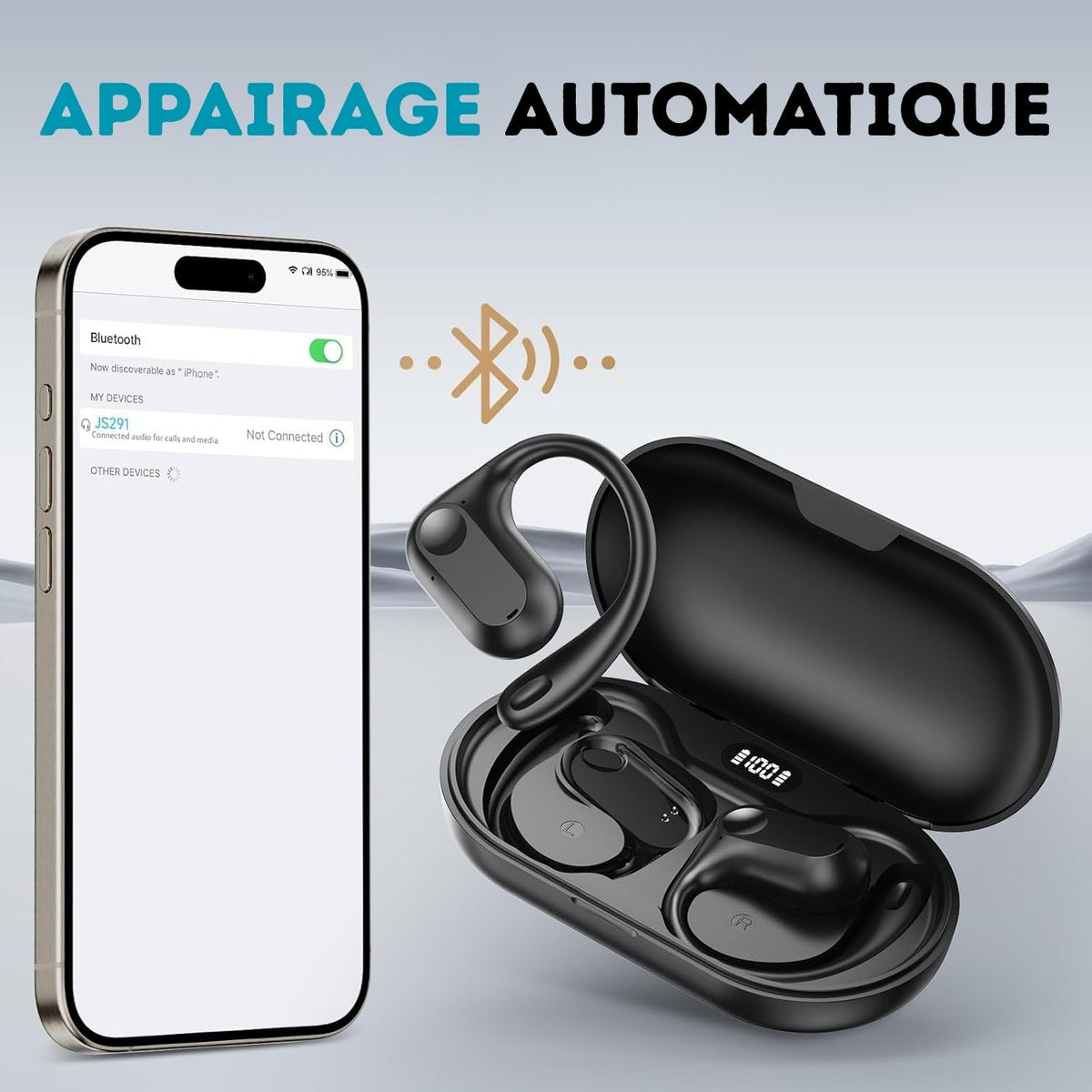 🔊 Akousta Pro™ – Écouteurs Sans Fil à Crochets d’Oreille