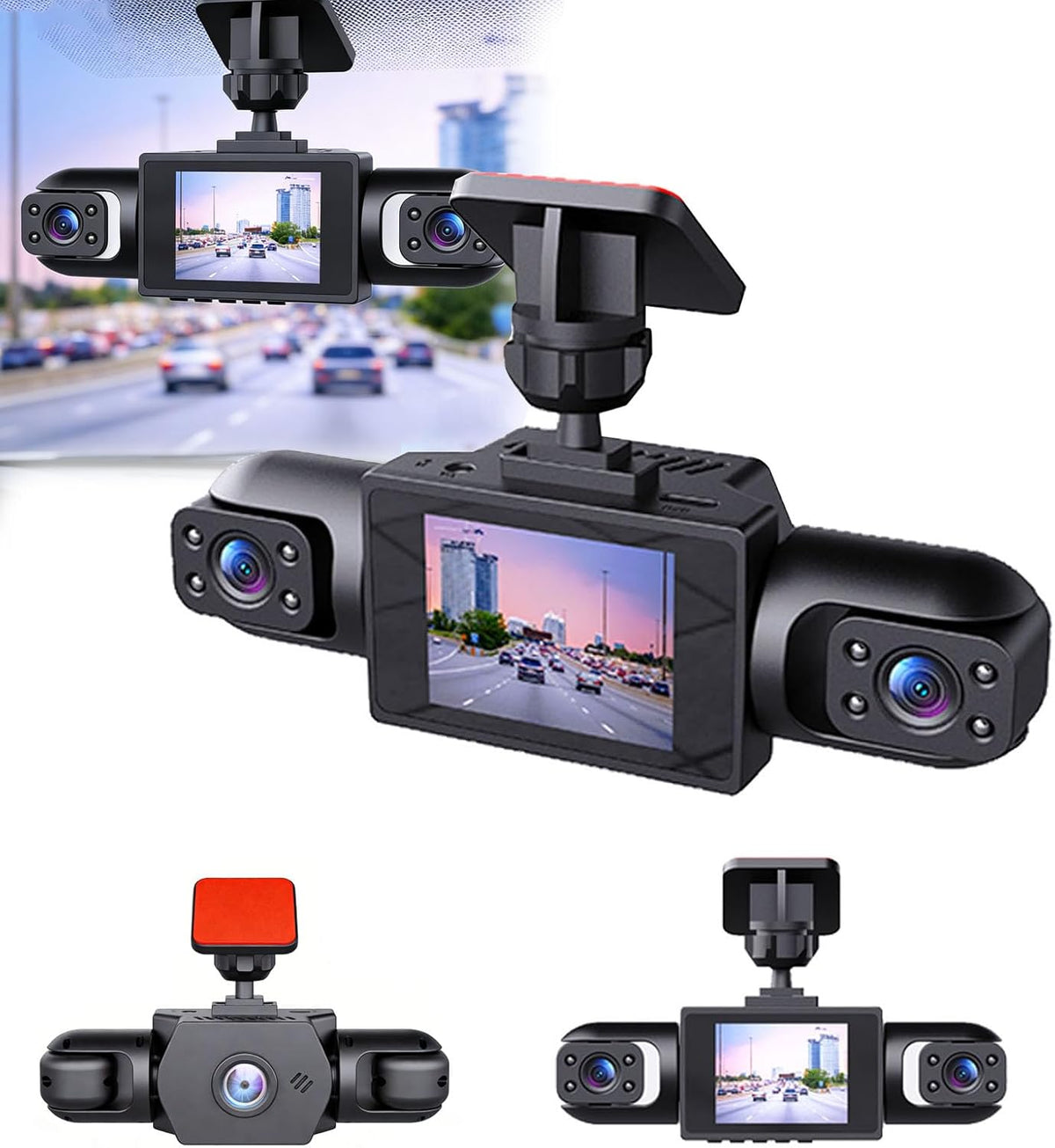 Caméra Embarquée Intelligente 360° à 4 Objectifs (Dashcam HD)