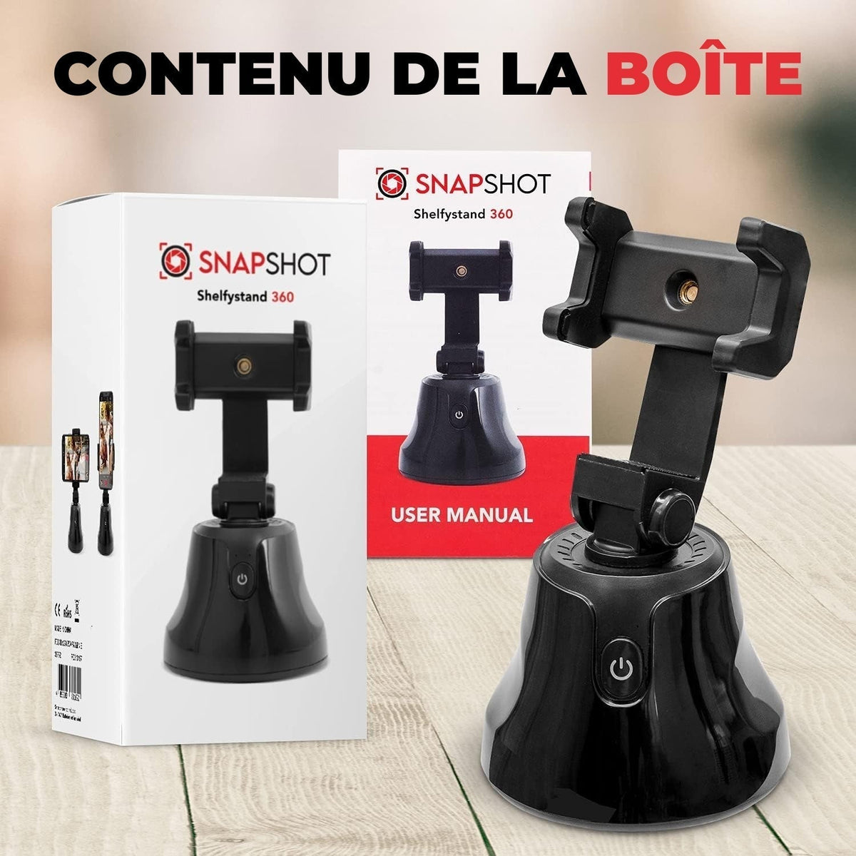 📱 Support Téléphone Intelligent SNAPSHOT Shelfystand 360°