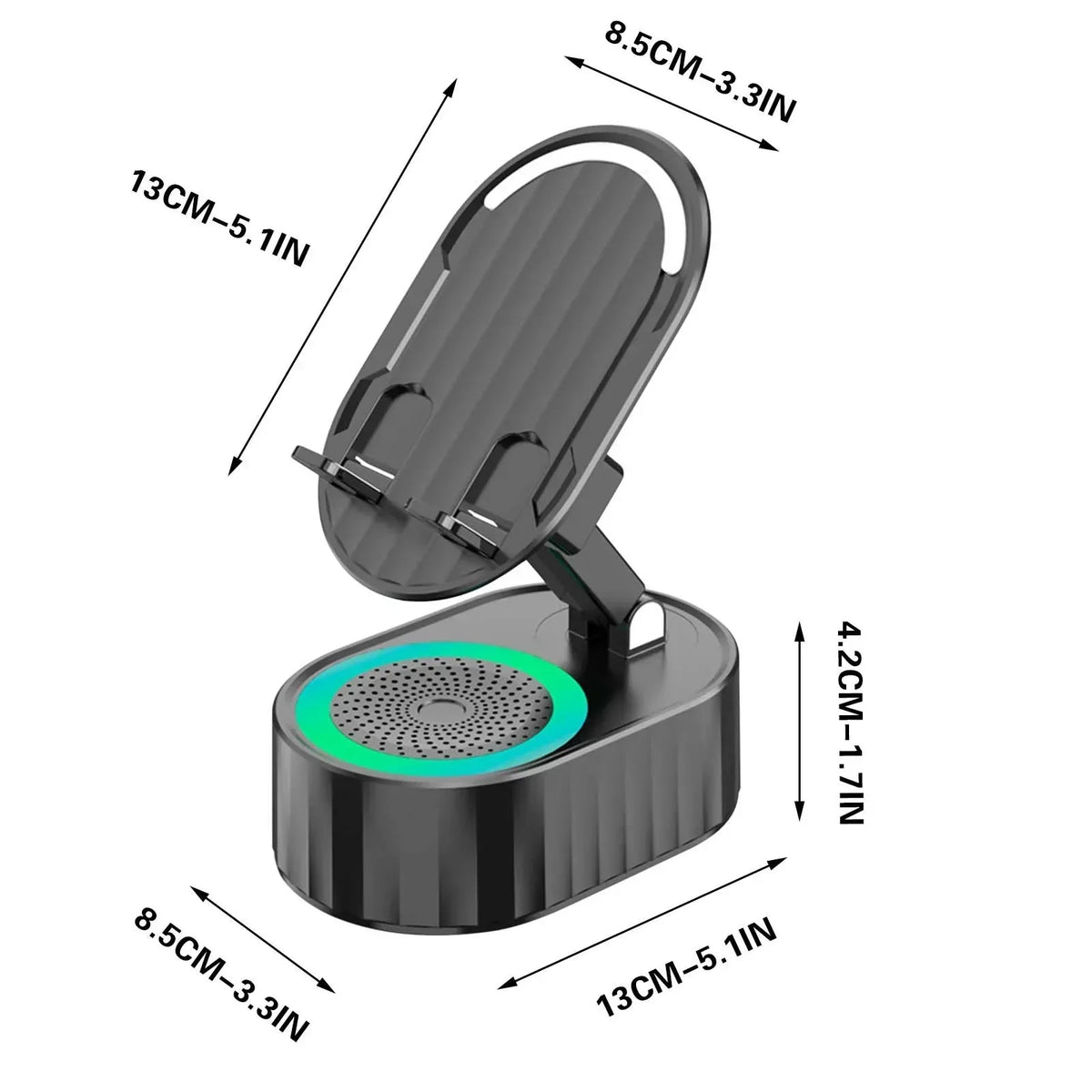 Support De Téléphone Multifonction – Enceinte Bluetooth & Power Bank Intégrés