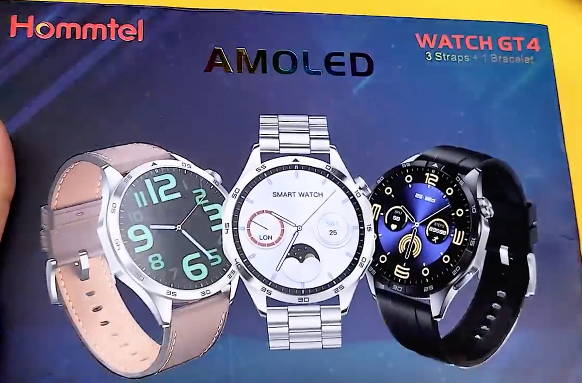Montre Connectée Hommtel™ GT4 Pro 🇩🇪 Batterie 490 mAh & 3 Bracelets Interchangeables