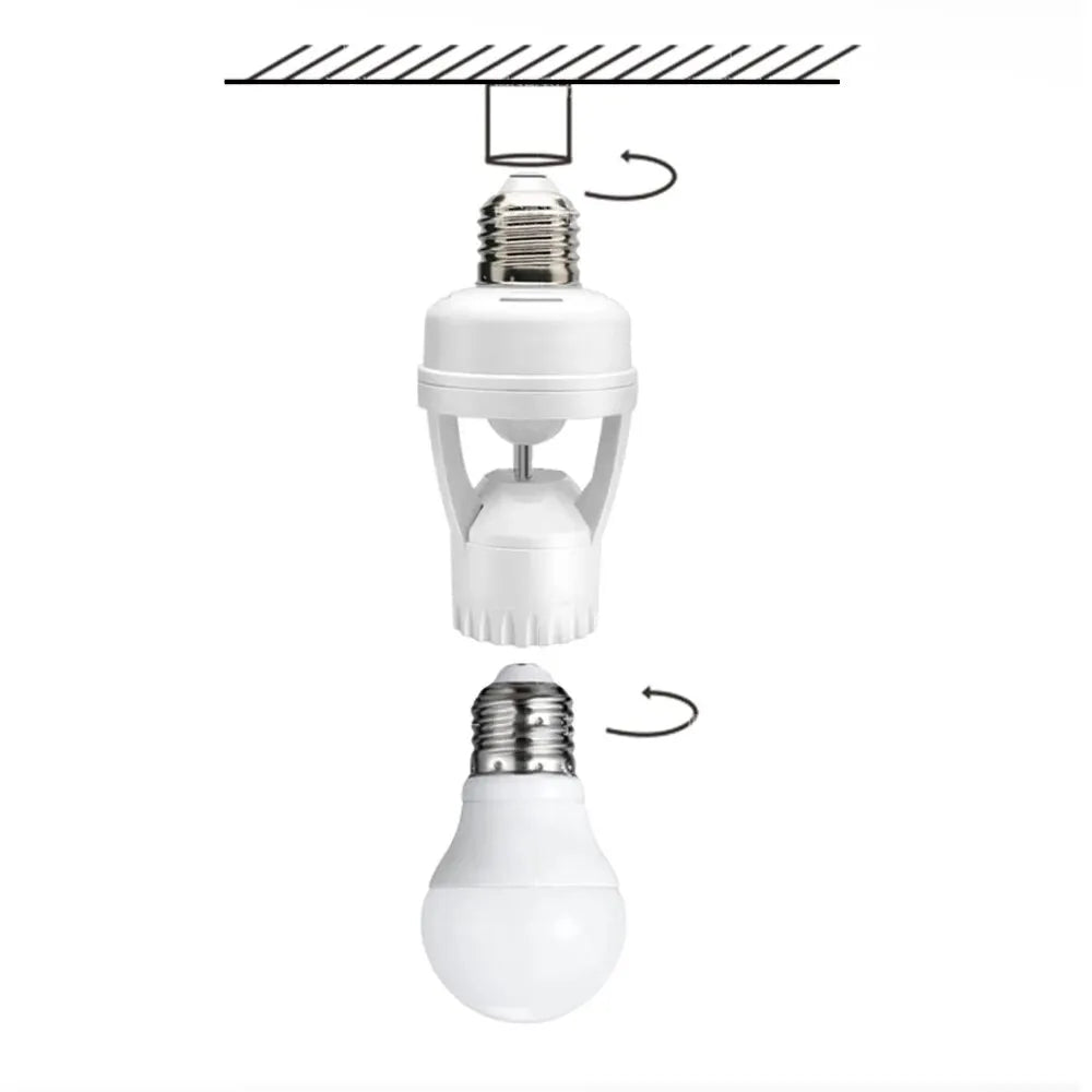 Pack 2 Douille d'Ampoule Ă Capteur De Corps Infrarouge