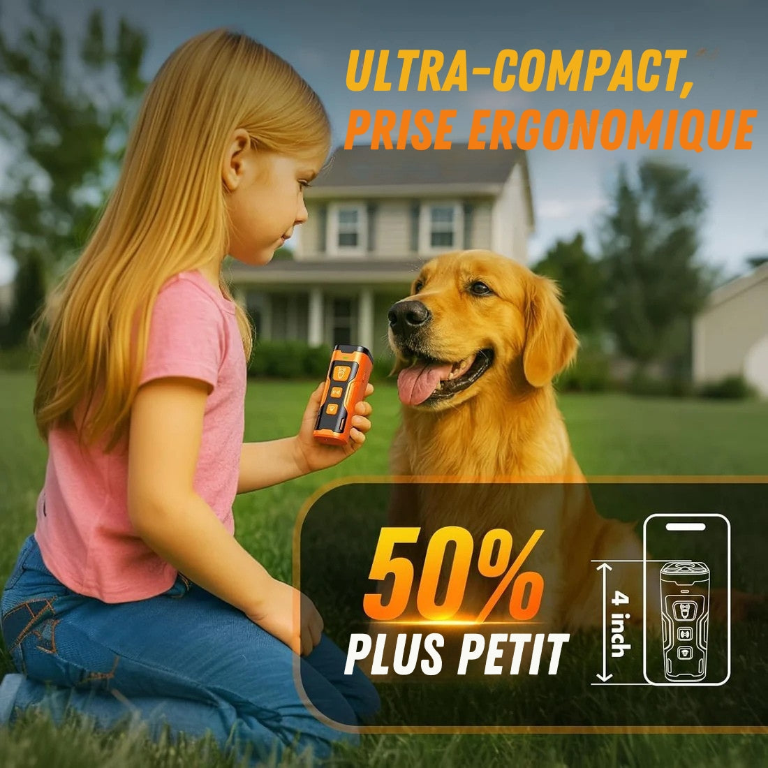 Dispositif Anti-Aboiements Répulsif Ultrasonique À LED Pour Chiens