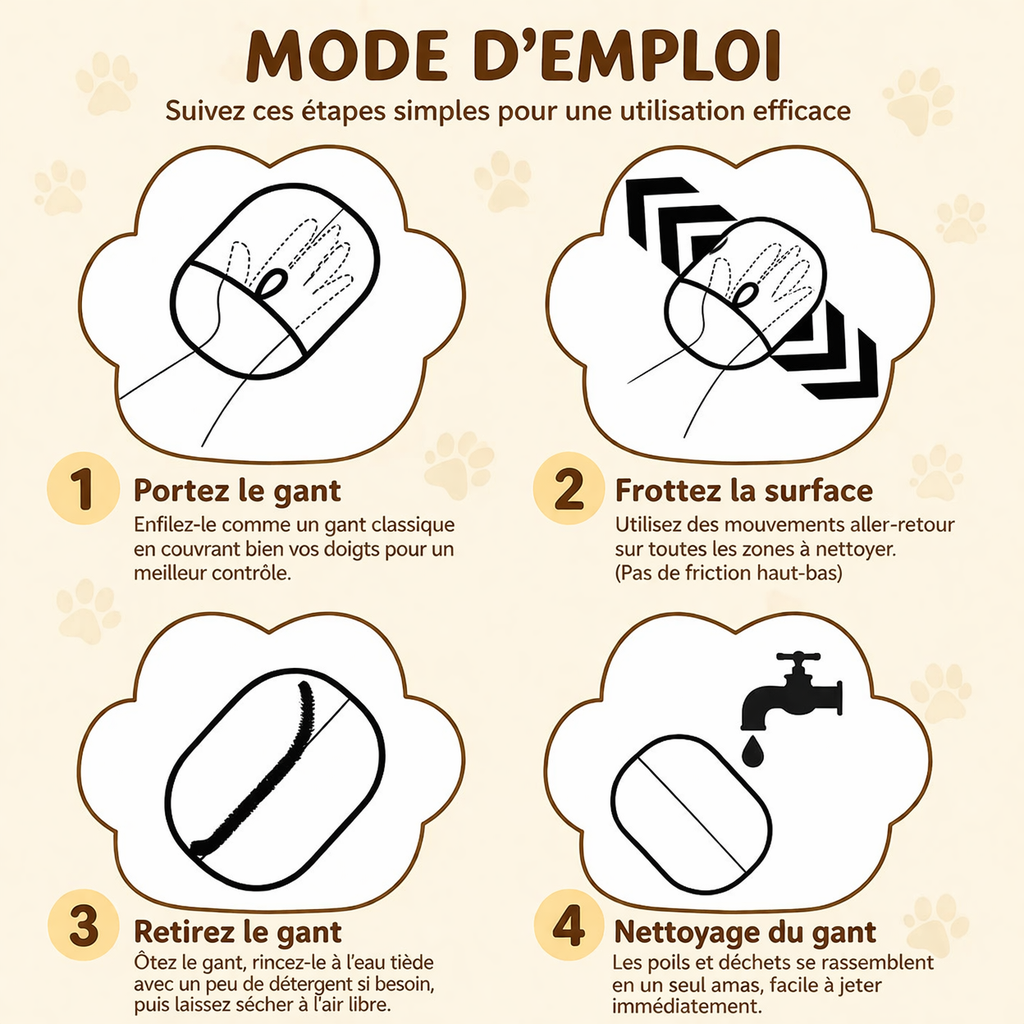 🐾 Gant Anti-Poils Réutilisable – Élimine les Poils d’Animaux en 1 Seul Geste