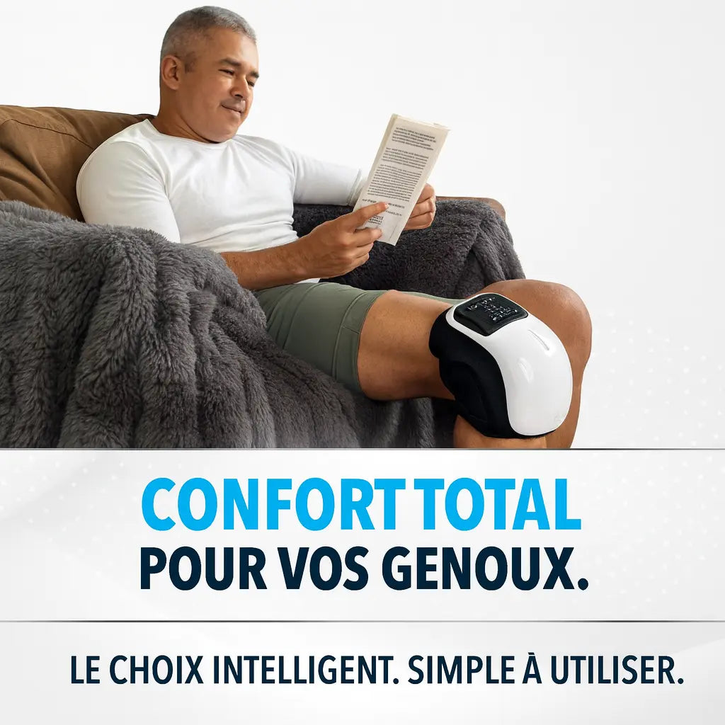 Genouillère De Massage Chauffante • Écran tactile • Batterie intégrée