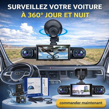 Caméra Embarquée Intelligente 360° à 4 Objectifs (Dashcam HD)