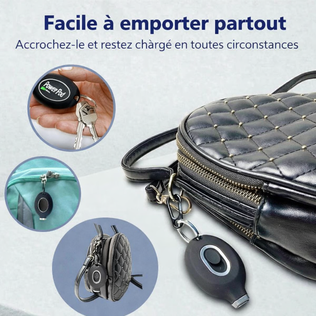 Power Pod™ – Mini Batterie de Secours Instantanée pour Smartphone