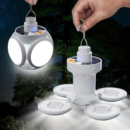🌙 Lampe Solaire Multifonctionnelle & Pliable – Torche LED Rechargeable USB