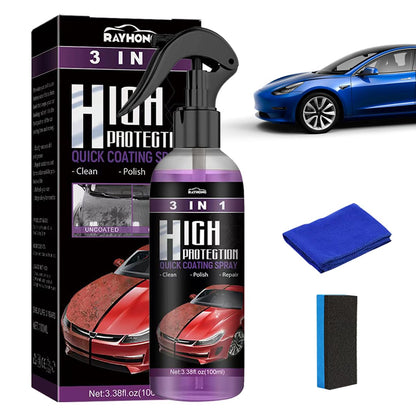 UltraClean™ | Spray Auto 3 en 1 – Nettoyage, Brillance & Protection