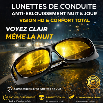 Lunettes NightVision Pro™ – Vision HD & Confort Total