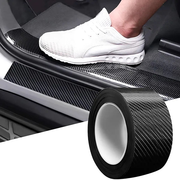 🚗✨ Ruban Adhésif Universel en Fibre de Carbone Noir Chromé 5 Mètres