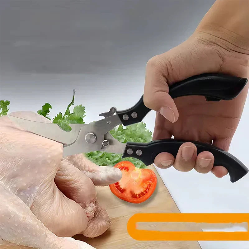 Ciseaux De Cuisine 4 en 1 Multifonctions | Poulet, Volaille, Poisson, Viande et Légumes