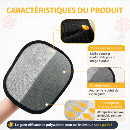 🐾 Gant Anti-Poils Réutilisable – Élimine les Poils d’Animaux en 1 Seul Geste